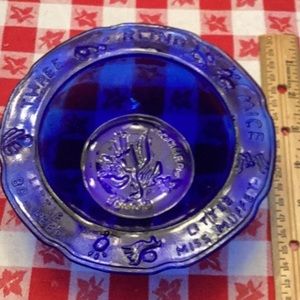 Cobalt Mother Goose bowl